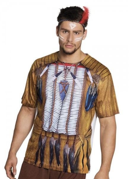 Bedrucktes Indianer Herrenshirt Im 3DLook