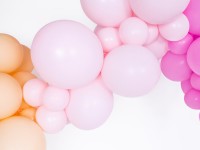Oversigt: 100 feststjerner balloner pastellrosa 23 cm