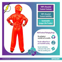 Vista previa: Disfraz de Flash para niño reciclado