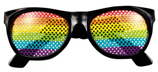 Färgglada regnbåge retro glasögon 2