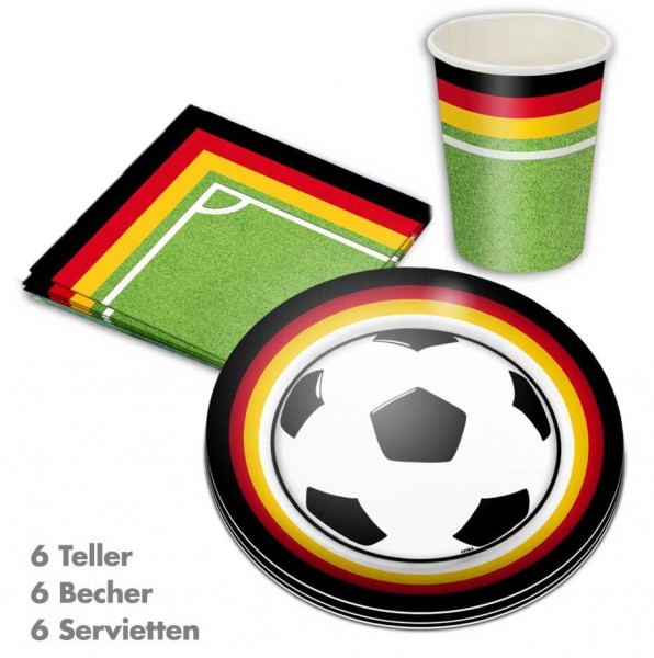 18-teiliges Fußballparty Deutschland Set