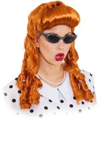 Women's wig 50s rockabilly style copper