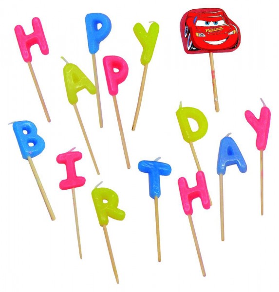 Ensemble de bougies Cars Formula Happy Birthday