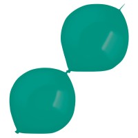 50 metalliske kransballoner, akkvamarin 30 cm