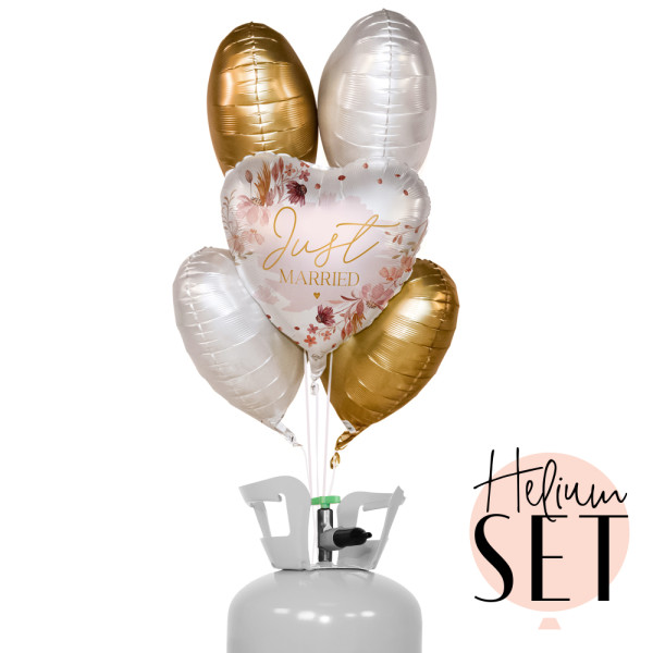 Happily Ever After Ballonbouquet-Set mit Heliumbehälter