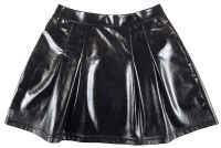 Oversigt: Sort metallisk nederdel Malou