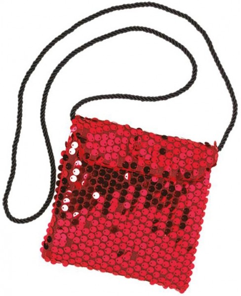 20er Jahre Pailletten Handtasche Rot