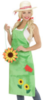 Pretty gardener apron green