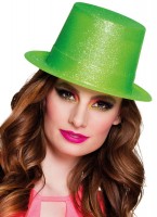 Preview: Glitter party hat neon green