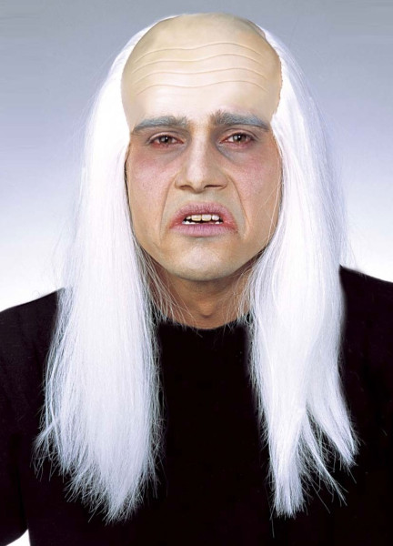 Zombie wig with white hair