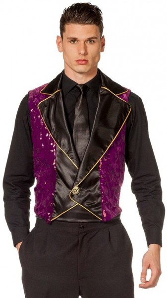 Black-purple wizard vest for men