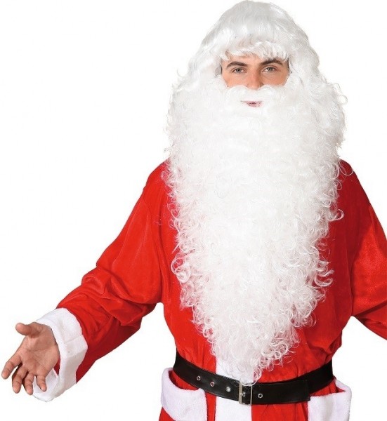 Weiße Weihnachtsmann Perücke Mit Bart