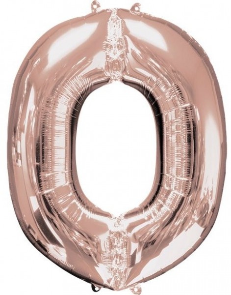 Buchstabe O Folienballon roségold 35cm