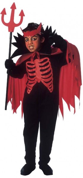 Costume diavolo con scheletro da bambino