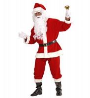Deluxe Weihnachtsmann Kostüm 8-Teilig