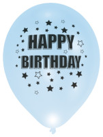 Aperçu: 4 ballons LED Happy Birthday