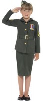 Vista previa: Disfraz de uniforme de niña soldado