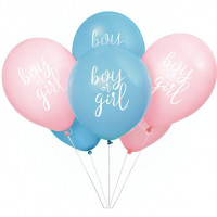 8 Boy or Girl Latexballons 30cm