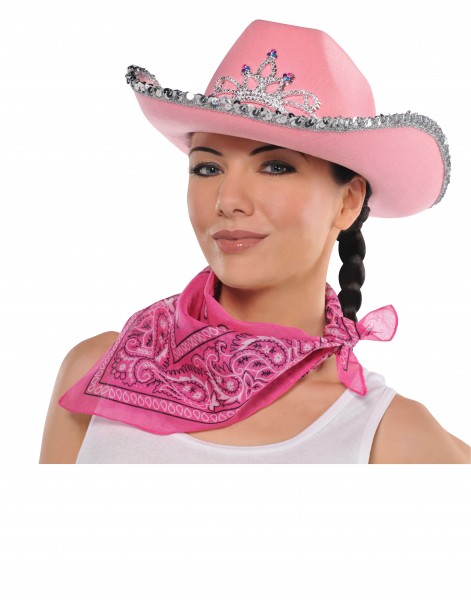 Fazzoletto da collo bandana per cowgirl rosa