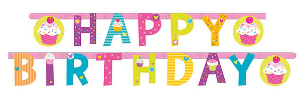 Cupcake Party Fødselsdag krans 1,8m