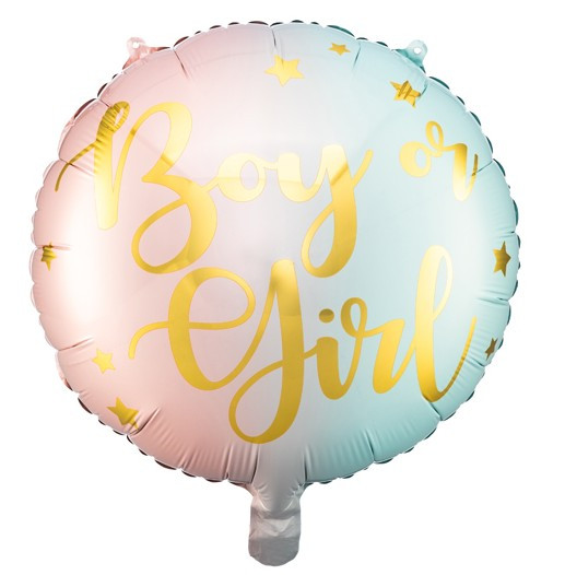 Boy or Girl Mom to be foil balloon 45cm