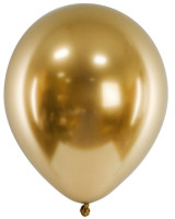 50 Goldene metallic Ballons Partyperle 27cm