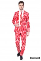 Preview: Suitmeister Party Suit Christmas Red Nordic