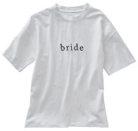 T-Shirt Bride Größe L in Weiß