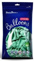 Aperçu: 100 ballons métalliques Partystar menthe 12cm