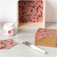 Vista previa: Parche de papel hojas de papel lunares rosa 30x42cm