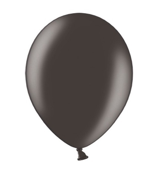 100 balonów metalik czarny 30 cm