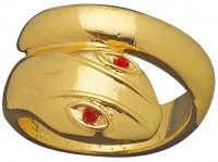 Widok: Złoty pierścionek z wężem Jofratete
