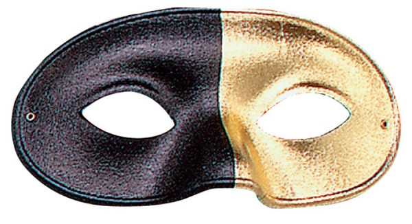 Maschera per gli occhi misteriosa nero-oro