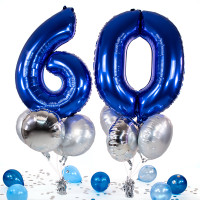 Vorschau: 10 Heliumballons in der Box Blau 60