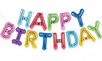 Happy Birthday ballonslinger meerkleurig 4,3m