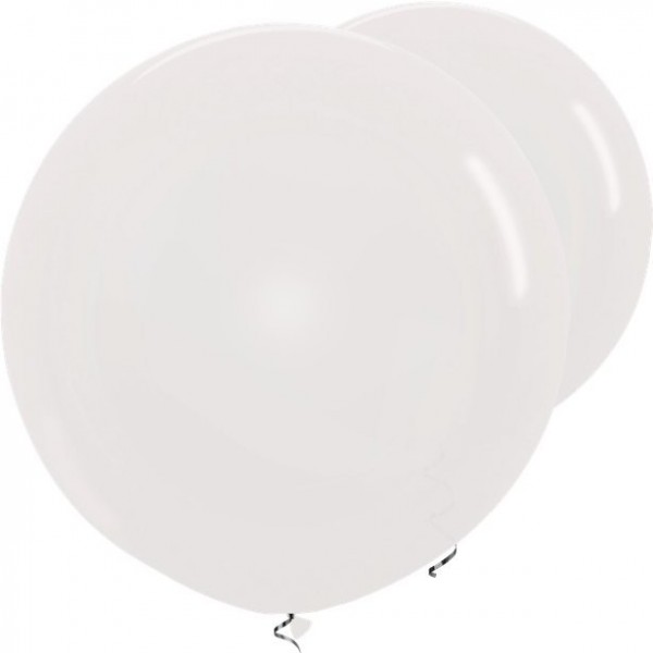 2 transparent XL balloons 91cm