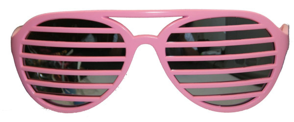 Randiga glasögon Roze
