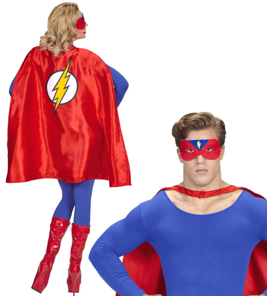 Cape ultra-rapide de super-héros avec masque pour les yeux