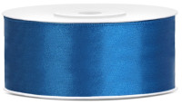 25m satin gift ribbon blue 25mm wide