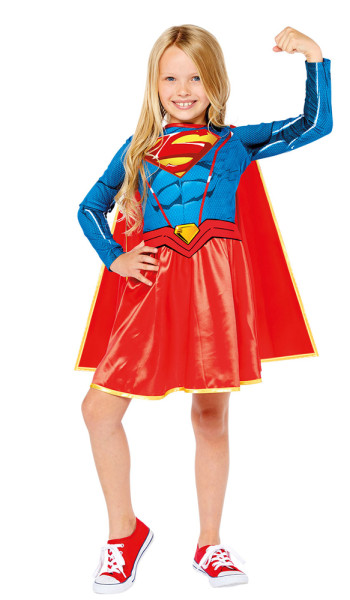 Disfraz de Supergirl para niña reciclado