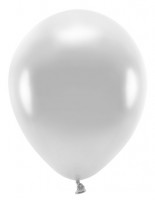 10 Eco metallic Ballons silber 26cm