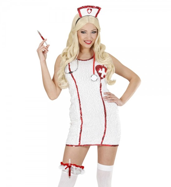 Jarretière avec seringue pour costumes d'infirmière 3