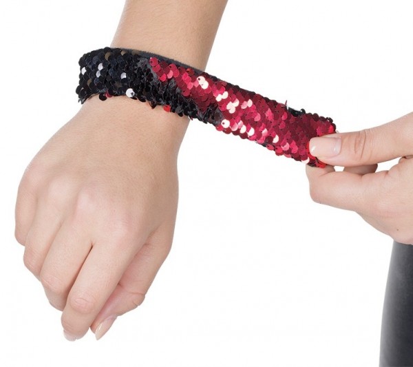 Red and black reversible bracelet