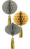 Preview: 3 Golden Dawn honeycomb balls