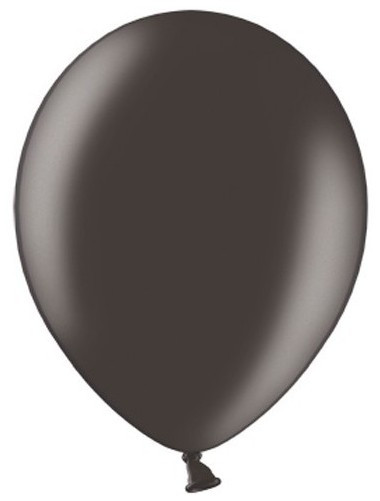 10 ballons noir métallisé Partystar 30cm