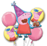 Preview: 5 foil balloons happy piglet