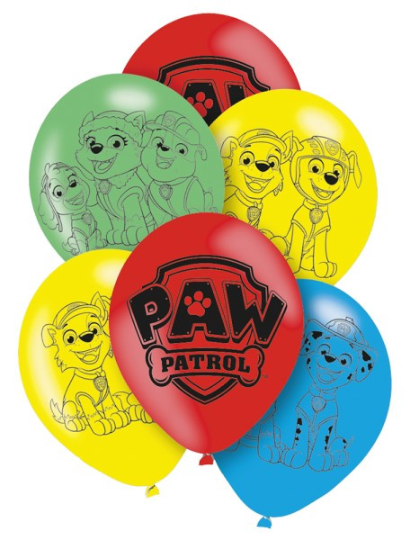 6 balonów Psi Patrol 2022 27,5 cm