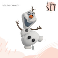 Vorschau: Disney Frozen Olaf Ballonbouquet-Set mit Heliumbehälter