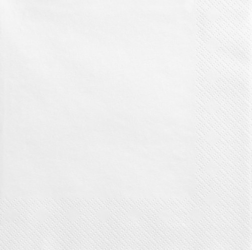20 serviettes blanches 33 cm