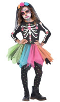 Sugar Skull Kostym för flickor